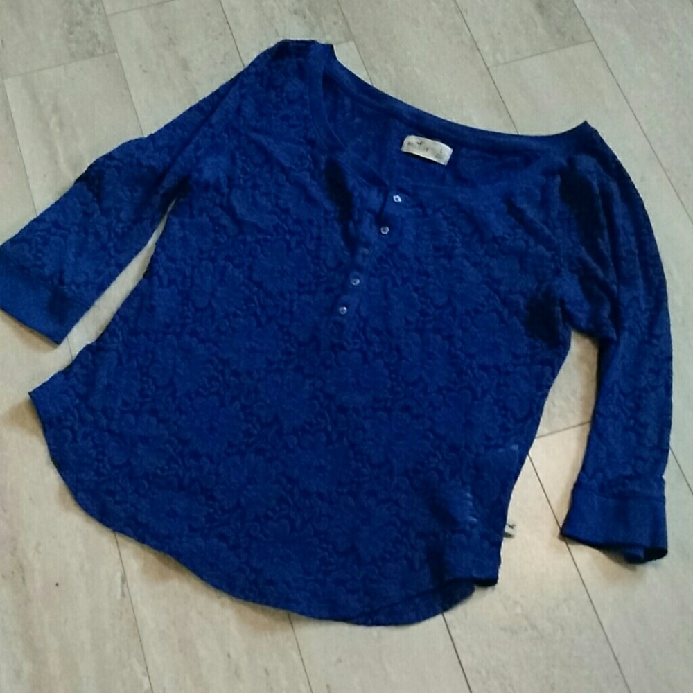 Royal Blue Lace Top by Hollister